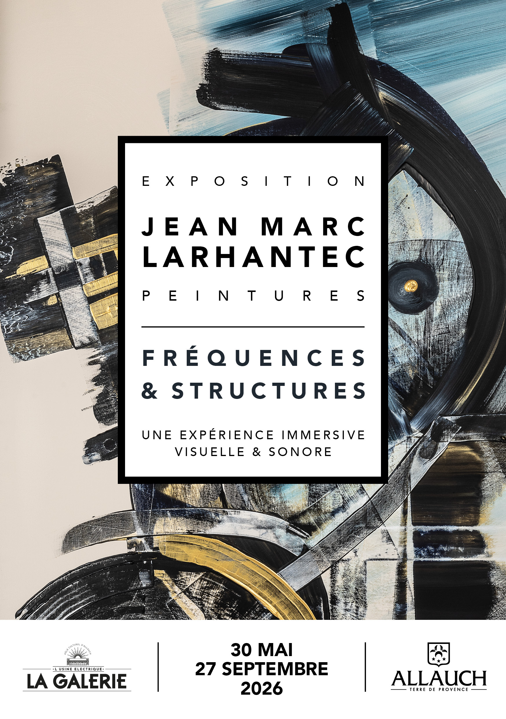 Fréquences & Structures · affiche de l'exposition, Jean Marc Larhantec